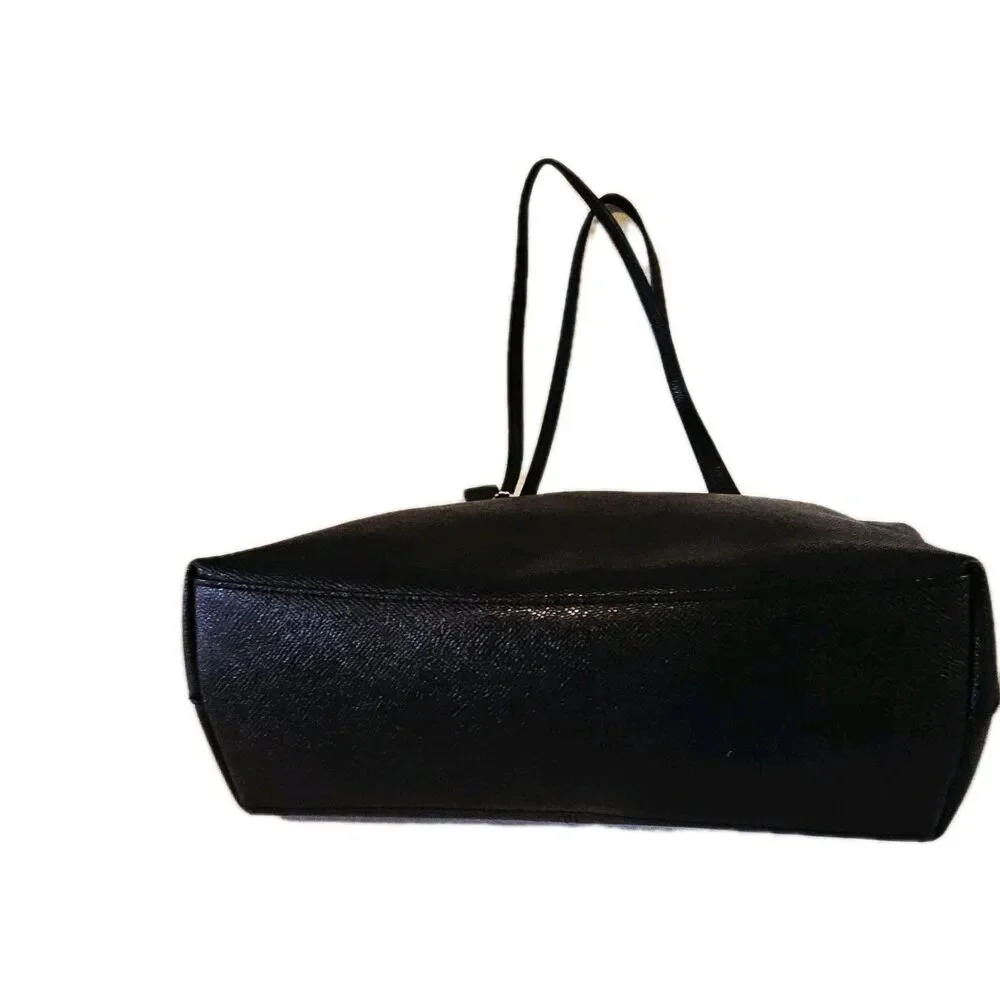 Coach Medium Leather Shoulder Bag Black - Picture 8 of 12